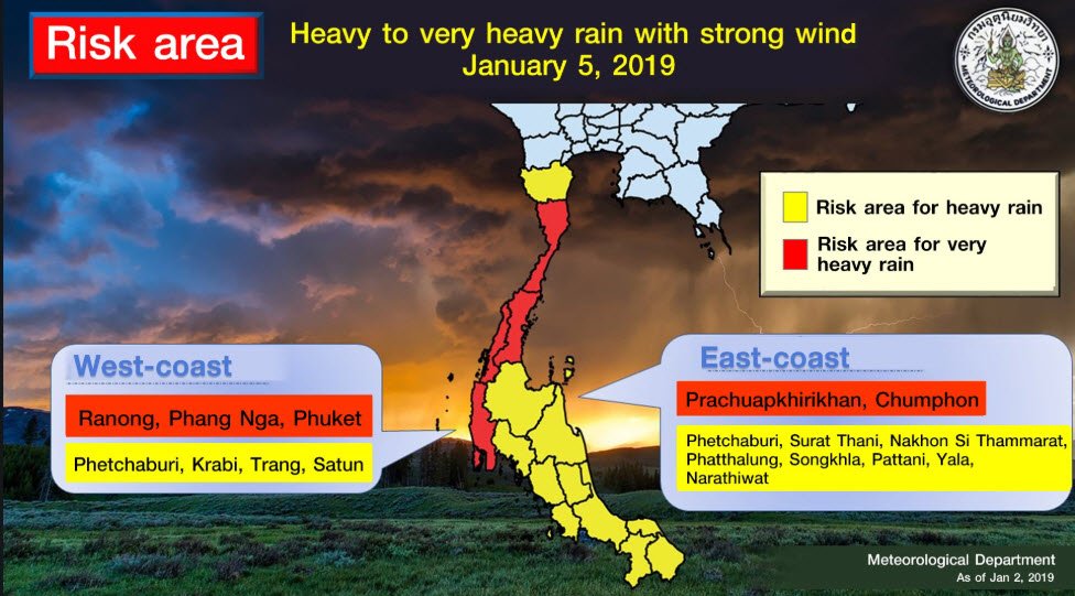Tropical Storm Pabuk : Thai authorities on high alert in the South