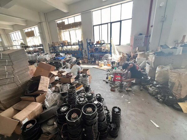 ebm-papst and local authorities successfully investigate counterfeit products during a raid on a counterfeit factory in Guangdong, China.
